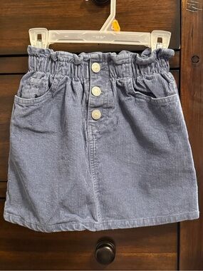 Zara Girl’s Elastic Waist Corduroy Skirt - Blue